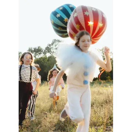 Balon foliowy czerwona Piłka w gwiazdki, 75 cm