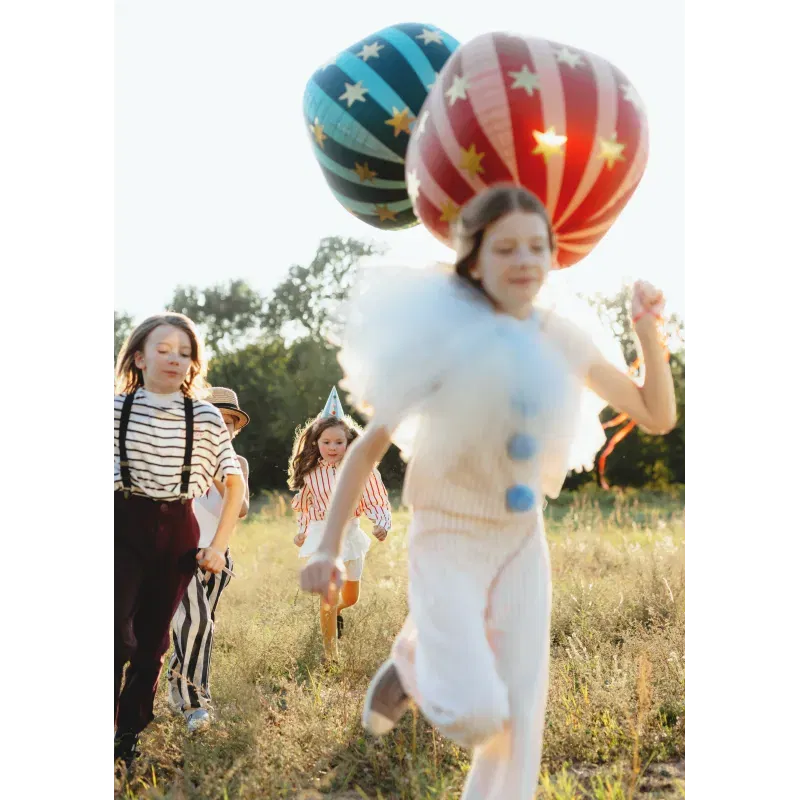 Balon foliowy czerwona Piłka w gwiazdki, 75 cm