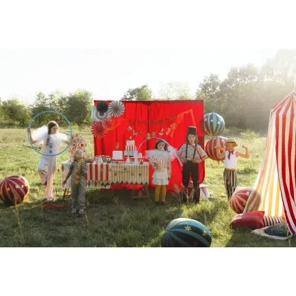 Balon foliowy czerwona Piłka w gwiazdki, 75 cm