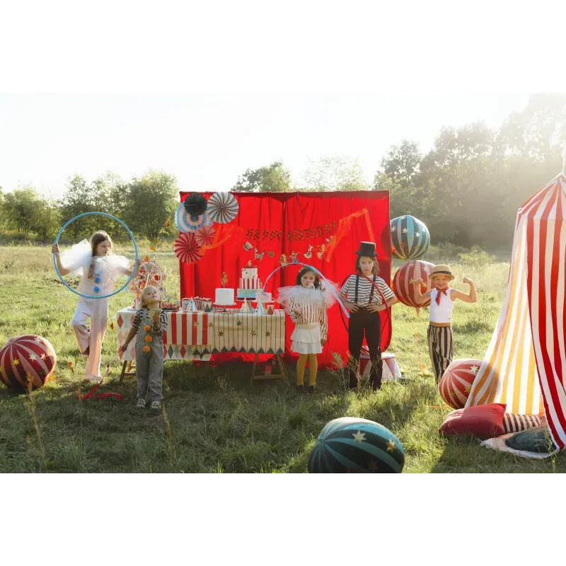 Balon foliowy czerwona Piłka w gwiazdki, 75 cm