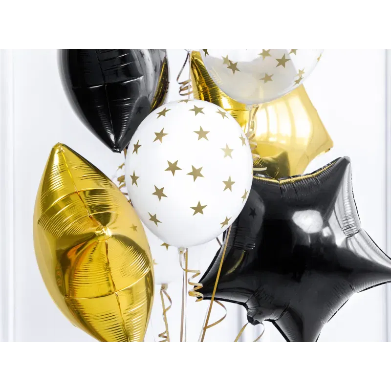 Balony białe w złote gwiazdki 30cm 6szt. Balony białe w złote gwiazdki 30cm 6szt.