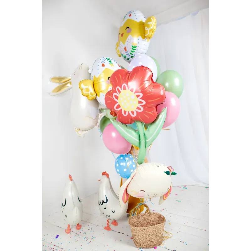 Balon foliowy Kura biała kokoszka 48x60 cm Balon foliowy Kura biała kokoszka 48x60 cm