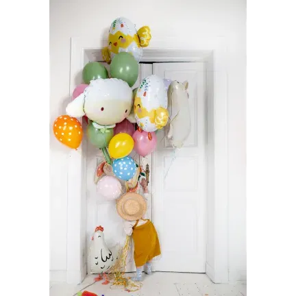 Balon foliowy Kura biała kokoszka 48x60 cm Balon foliowy Kura biała kokoszka 48x60 cm