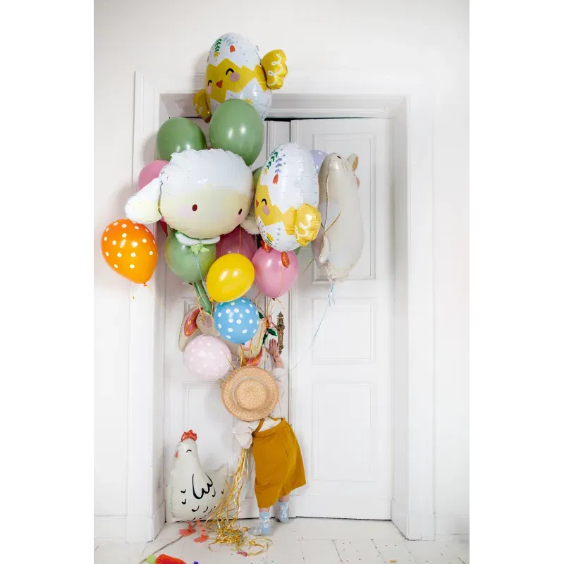 Balon foliowy Kura biała kokoszka 48x60 cm Balon foliowy Kura biała kokoszka 48x60 cm