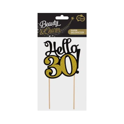 Dekoracja papierowa Hello 30, brokat Dekoracja papierowa Hello 30, brokat