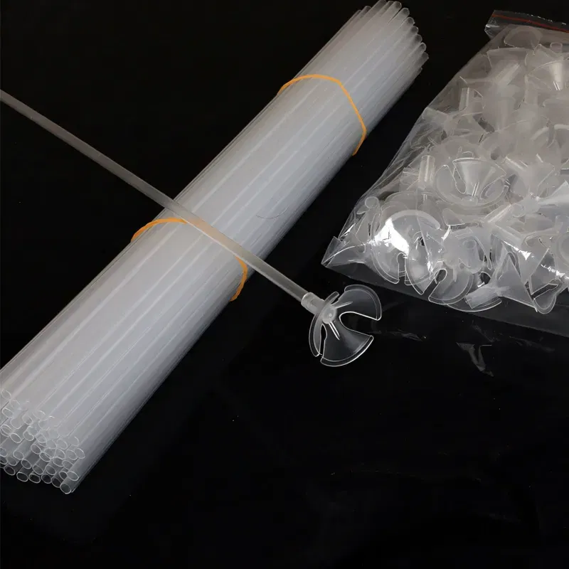 Patyczki do balonów z koszyczkami transparentne Długie 40 cm 100 szt. Patyczki do balonów z koszyczkami transparentne Długie 40 cm 100 szt.