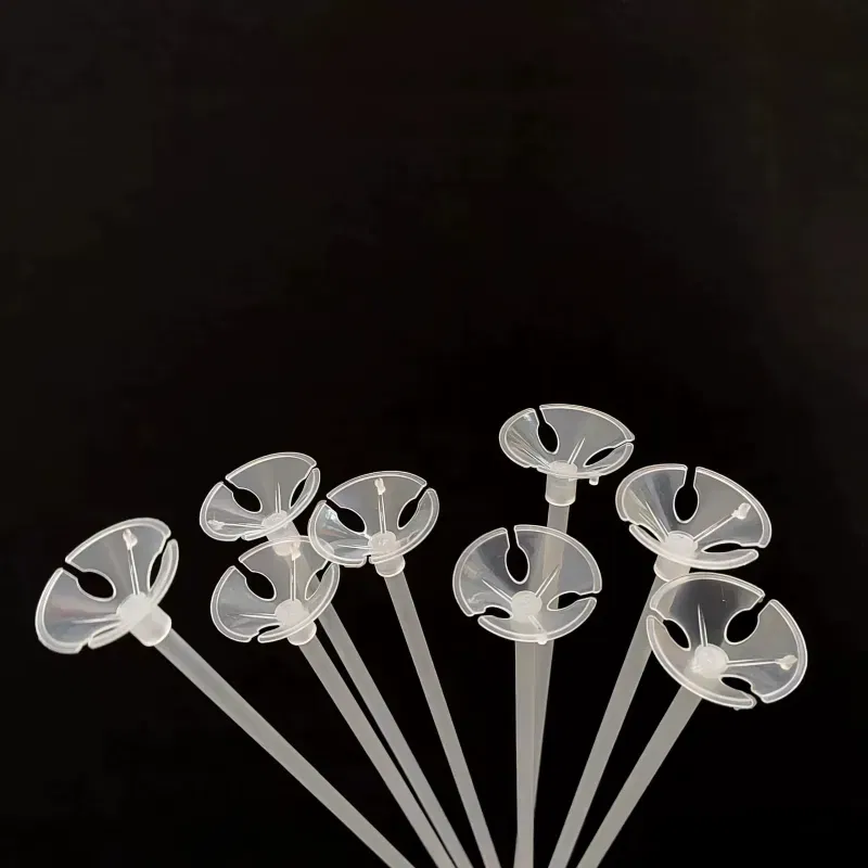 Patyczki do balonów z koszyczkami transparentne Długie 40 cm 100 szt. Patyczki do balonów z koszyczkami transparentne Długie 40 cm 100 szt.