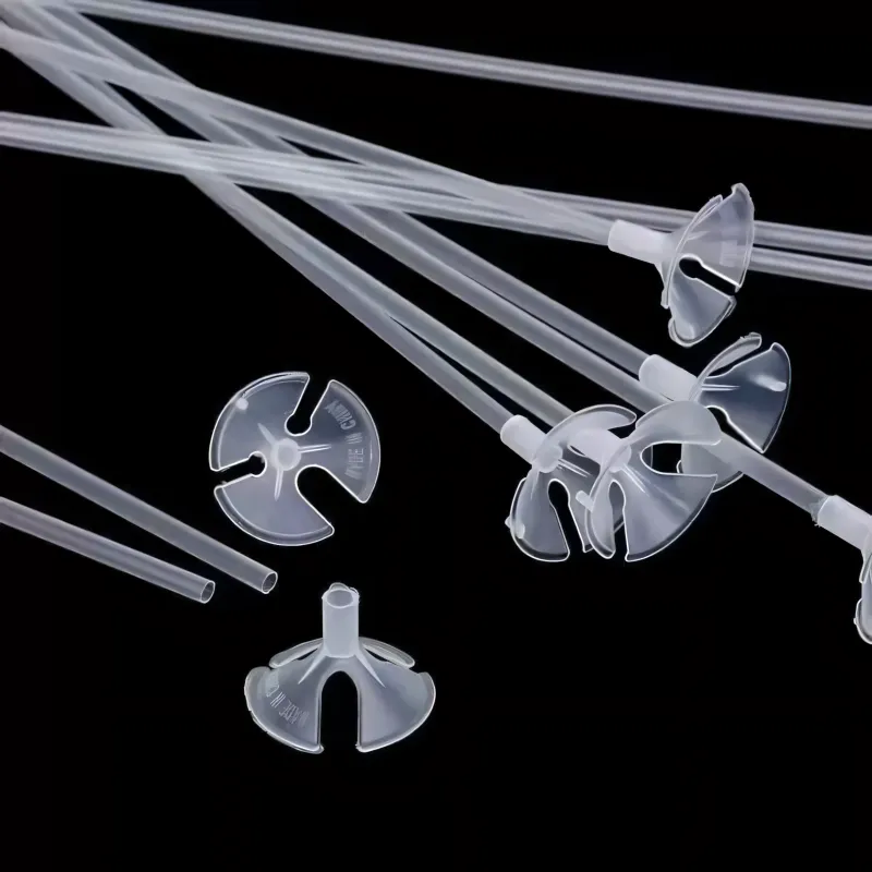 Patyczki do balonów z koszyczkami transparentne Długie 40 cm 100 szt. Patyczki do balonów z koszyczkami transparentne Długie 40 cm 100 szt.