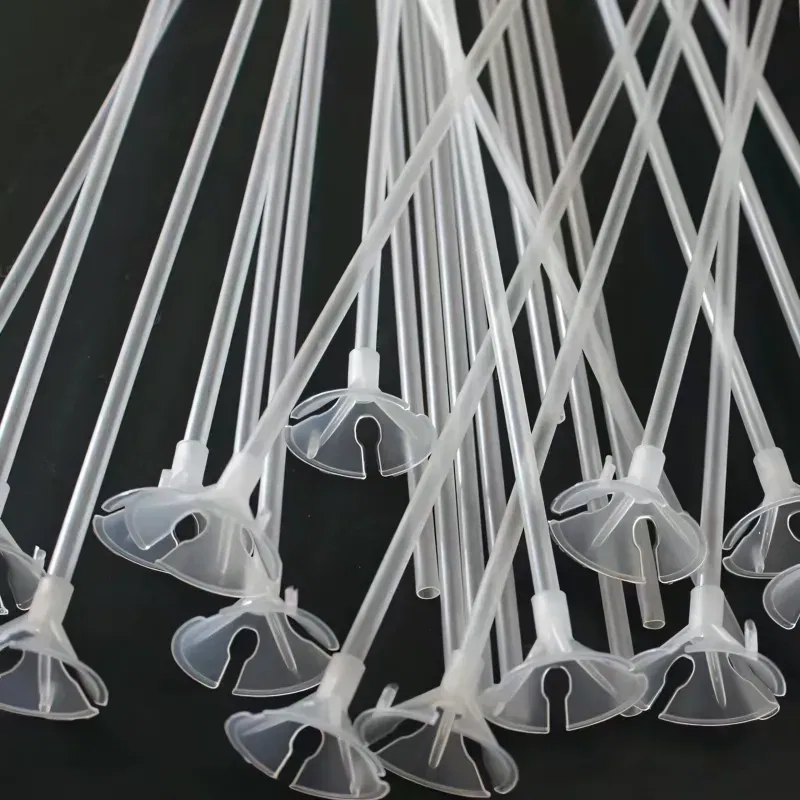 Patyczki do balonów z koszyczkami transparentne Długie 40 cm 100 szt. Patyczki do balonów z koszyczkami transparentne Długie 40 cm 100 szt.