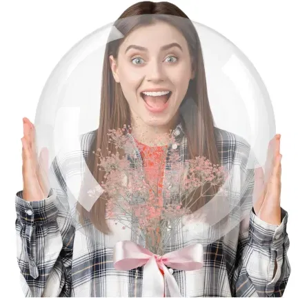 Balon okrągły przezroczysty transparentny 60 cm