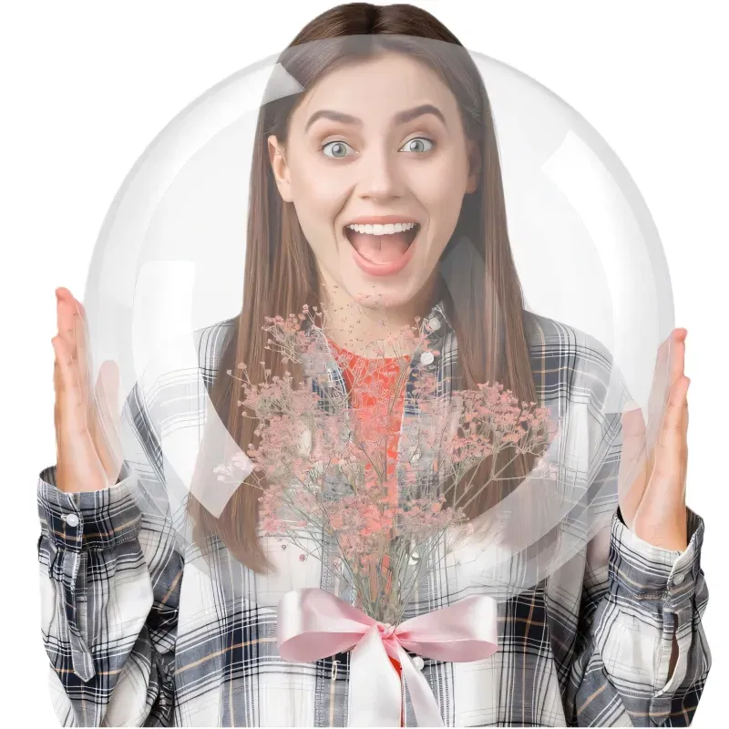Balon okrągły przezroczysty transparentny 60 cm
