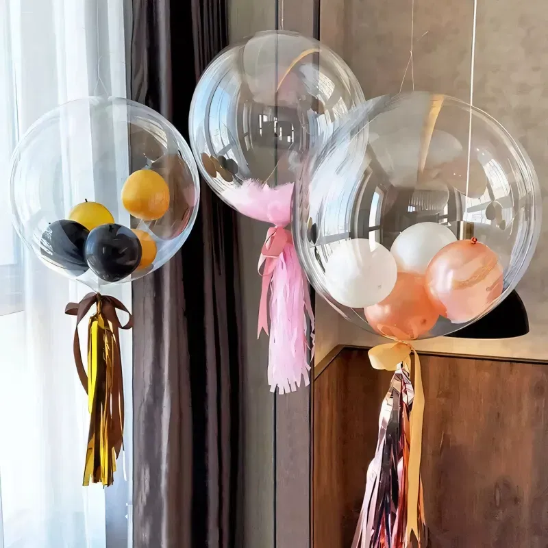 Balon okrągły przezroczysty transparentny 60 cm