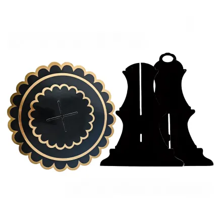 Patera papierowa na ciasto czarno złota