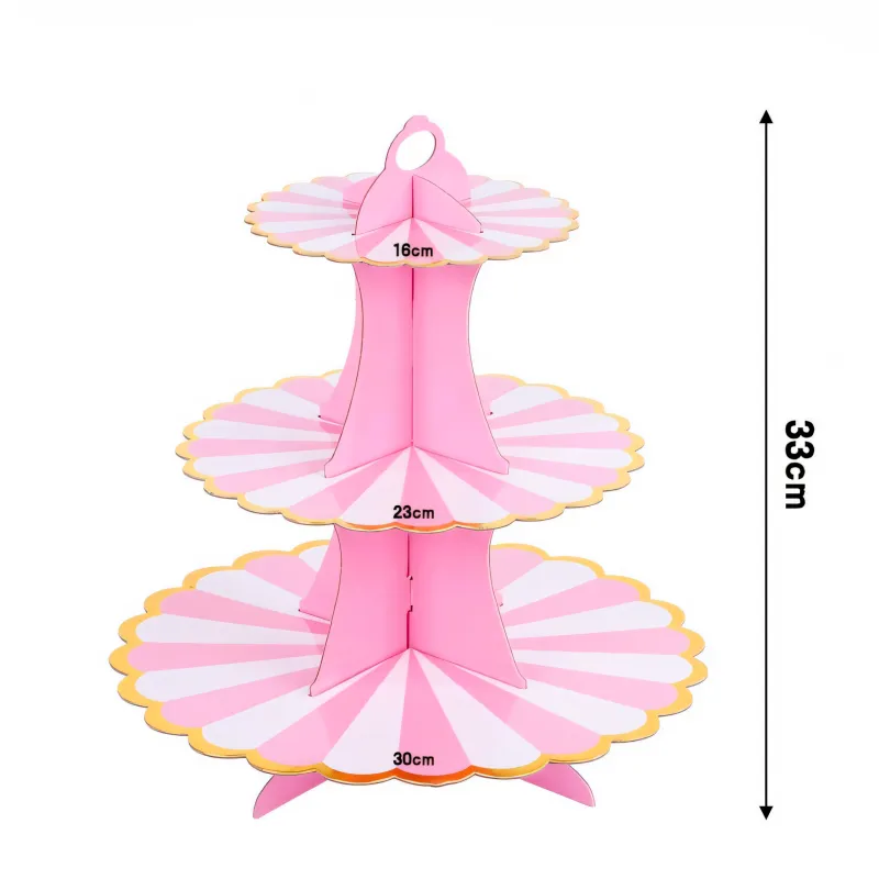 Patera papierowa na ciasto pudrowy róż Patera papierowa na ciasto pudrowy róż