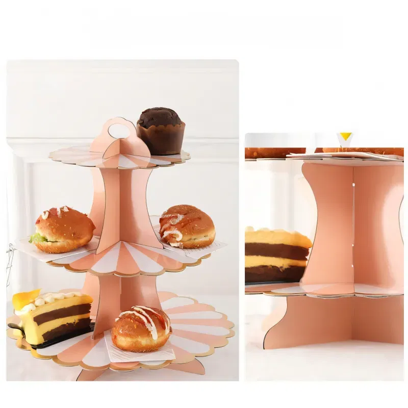 Patera papierowa na ciasto brzoskwiniowa Patera papierowa na ciasto brzoskwiniowa