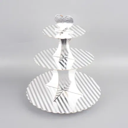 Patera papierowa na ciasto srebrna