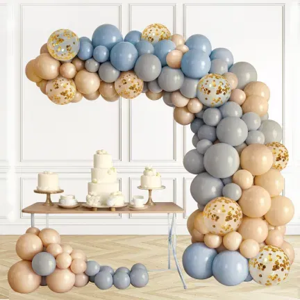 GIRLANDA BALONOWA niebieska baby blue 105 elementów