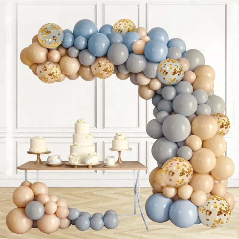 GIRLANDA BALONOWA niebieska baby blue 105 elementów