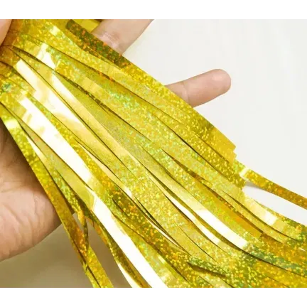 KURTYNA dekoracyjna HOLOGRAFICZNA złota 100x200 cm