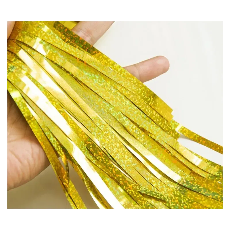 KURTYNA dekoracyjna HOLOGRAFICZNA złota 100x200 cm