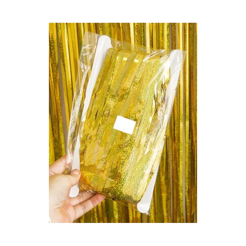 KURTYNA dekoracyjna HOLOGRAFICZNA złota 100x200 cm