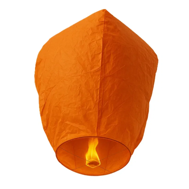 Lampion szczęścia latający chiński POMARAŃCZOWY 82 cm