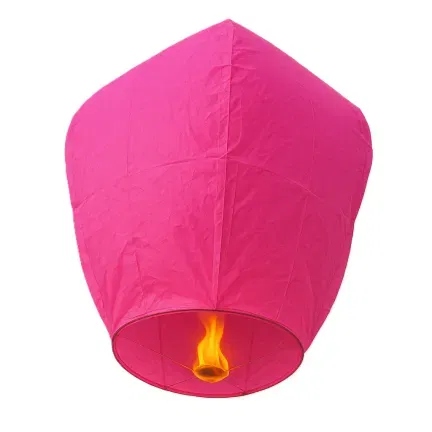 Lampion szczęścia latający chiński RÓŻOWY 82 cm