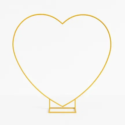 Stojak złoty metalowy SERCE na balony 2m Tło do zdjęć