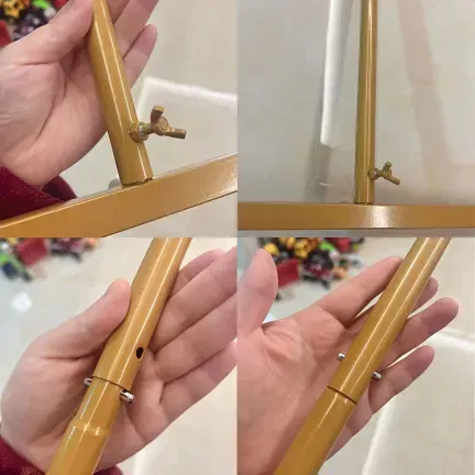 Stojak złoty metalowy SERCE na balony 2m Tło do zdjęć