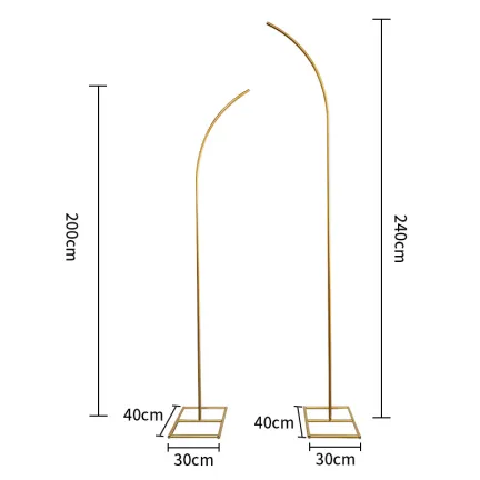 Stojaki metalowe złote ŁUKOWE na balony i dekoracje 2,4m Tło do zdjęć Stojaki metalowe złote ŁUKOWE na balony i dekoracje 2,4m Tło do zdjęć