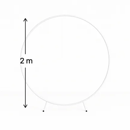 Stojak metalowy biały KOŁO na balony i dekoracje 2m Tło do zdjęć