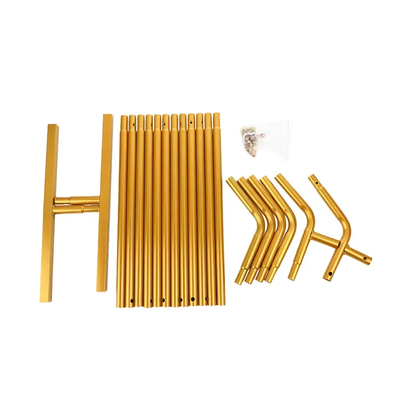 Stojak metalowy złoty HEKSAGON na balony i dekoracje 2m Tło do zdjęć