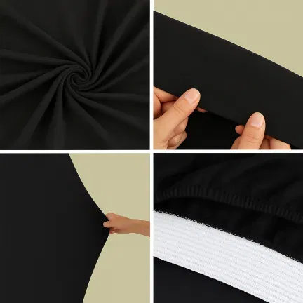 Pokrowiec czarny materiał na Stojak KOŁO na balony 2m Tło do zdjęć