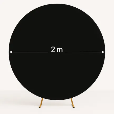 Pokrowiec czarny materiał na Stojak KOŁO na balony 2m Tło do zdjęć