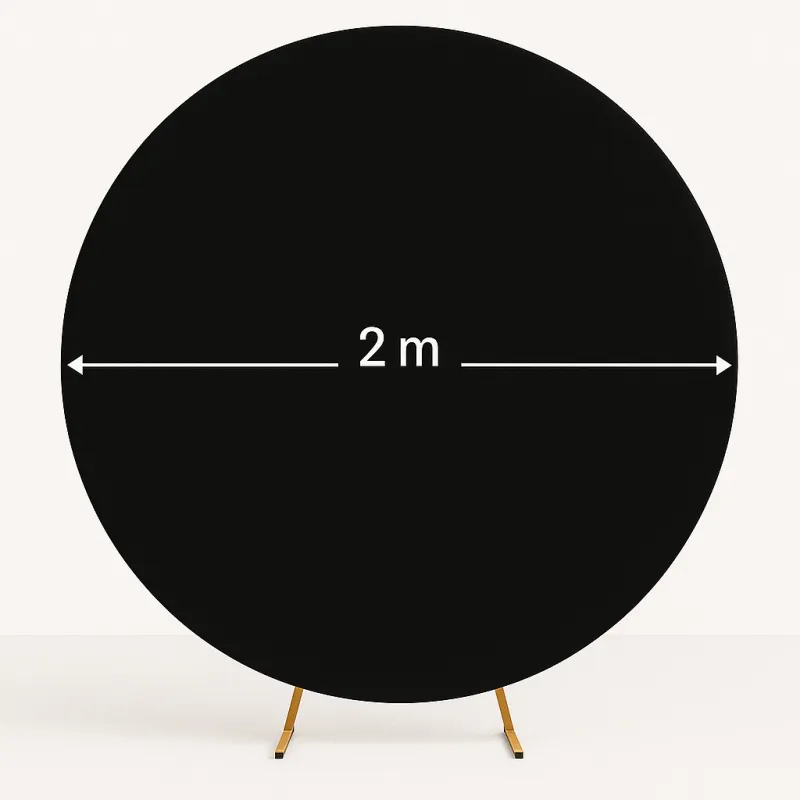 Pokrowiec czarny materiał na Stojak KOŁO na balony 2m Tło do zdjęć