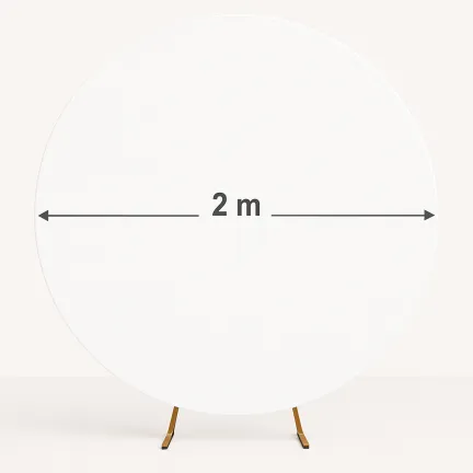 Pokrowiec biały materiał na Stojak KOŁO na balony 2m Tło do zdjęć