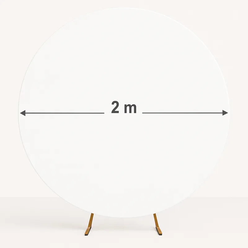 Pokrowiec biały materiał na Stojak KOŁO na balony 2m Tło do zdjęć