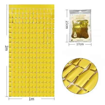 KURTYNA dekoracyjna PANELOWA Foliowa Złota Gold 100x200 cm