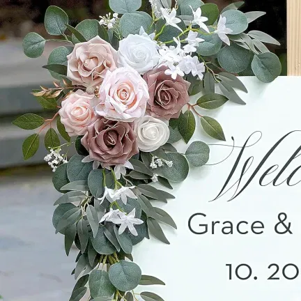 Sztuczne kwiaty do dekoracji BEŻOWE kompozycje 2 sztuki Sztuczne kwiaty do dekoracji BEŻOWE kompozycje 2 sztuki