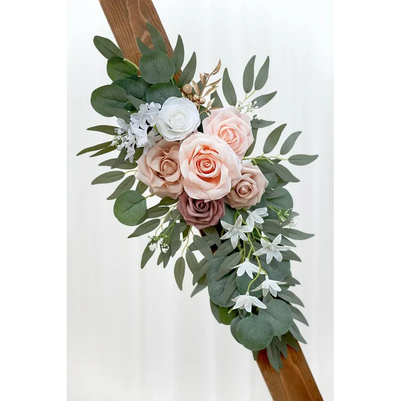 Sztuczne kwiaty do dekoracji BEŻOWE kompozycje 2 sztuki Sztuczne kwiaty do dekoracji BEŻOWE kompozycje 2 sztuki