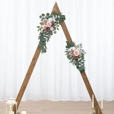 Sztuczne kwiaty do dekoracji BEŻOWE kompozycje 2 sztuki Sztuczne kwiaty do dekoracji BEŻOWE kompozycje 2 sztuki