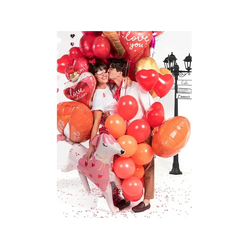 Balony 10'' Serca, Pastel czerwony 1 szt.