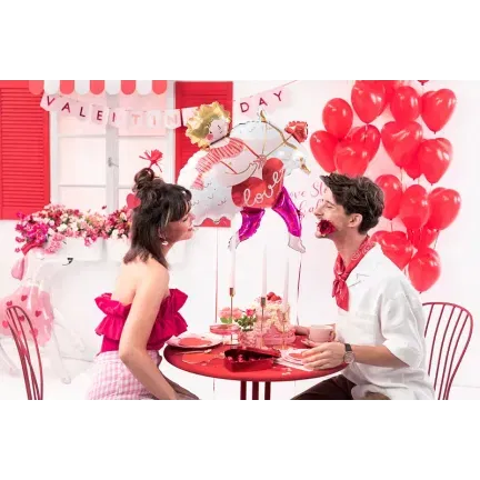 Balony 10'' Serca, Pastel czerwony 1 szt.