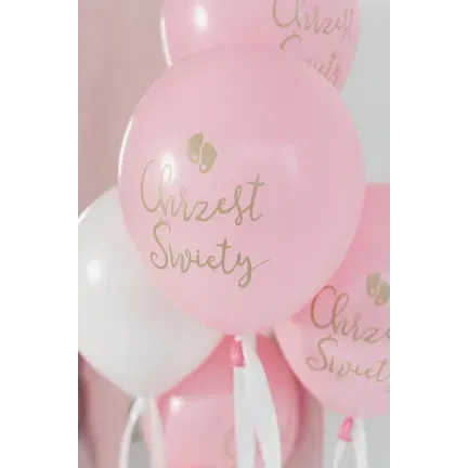 Balony Eco 33 cm, Chrzest Święty, rumiany różowy: 1op./6szt. Balony Eco 33 cm, Chrzest Święty, rumiany różowy: 1op./6szt.