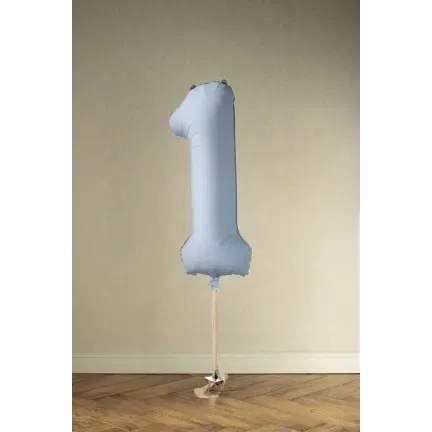 Balon foliowy Cyfra '1', 86cm, mglisty niebieski