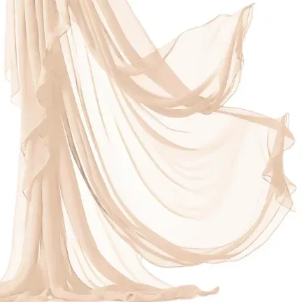 Zasłona DRAPERIA dekoracyjna szyfonowa SZAMPAŃSKA 75 x 600 cm