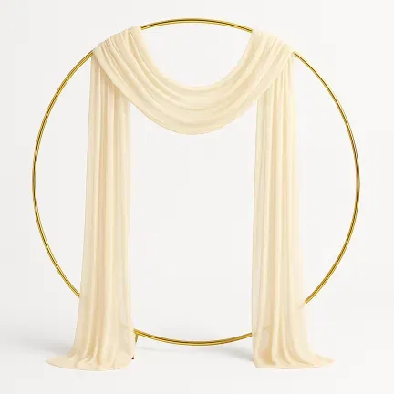 Zasłona DRAPERIA dekoracyjna szyfonowa SZAMPAŃSKA 75 x 600 cm Zasłona DRAPERIA dekoracyjna szyfonowa SZAMPAŃSKA 75 x 600 cm