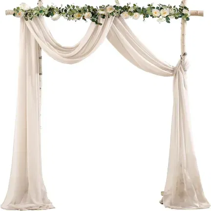 Zasłona DRAPERIA dekoracyjna szyfonowa SZAMPAŃSKA 75 x 600 cm Zasłona DRAPERIA dekoracyjna szyfonowa SZAMPAŃSKA 75 x 600 cm