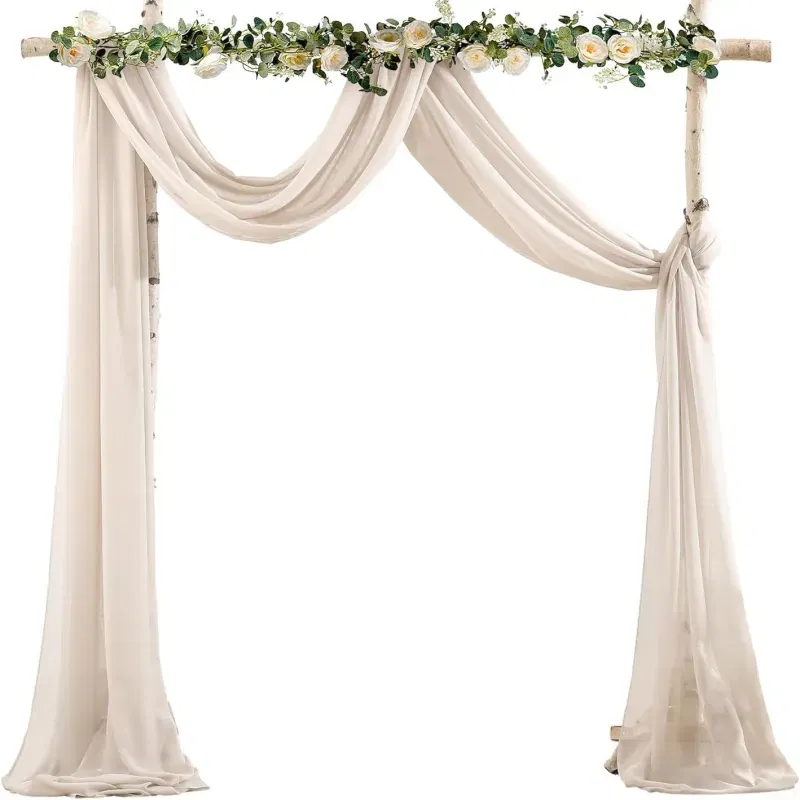 Zasłona DRAPERIA dekoracyjna szyfonowa SZAMPAŃSKA 75 x 600 cm Zasłona DRAPERIA dekoracyjna szyfonowa SZAMPAŃSKA 75 x 600 cm