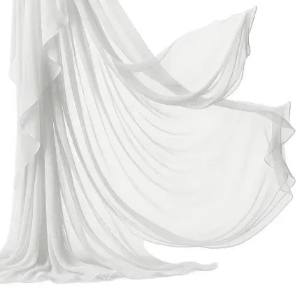 Zasłona DRAPERIA dekoracyjna szyfonowa BIAŁA 75 x 600 cm